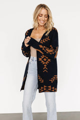 Hays Oversized Cardigan | Navy + Camel