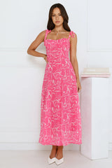 Divine Smile Midi Dress Pink