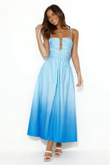 Dipped In Fun Midi Dress Blue