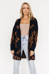 Hays Oversized Cardigan | Navy + Camel