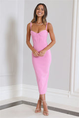 Time To Charm Midi Dress Pink