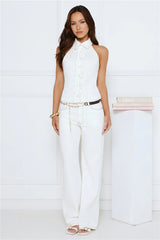 Afterglow Halter Top Porcelain