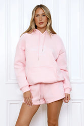 BASE Slip On Emblem Hoodie Pink