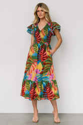 Marielle Smocked Midi Dress | Multi Print