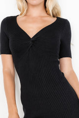 Keren Ribbed Maxi Dress | Black