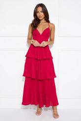 Fashionably Ever After Maxi Dress Burgundy