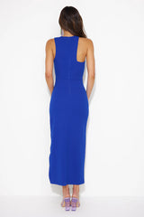 Girl In The Shadow Midi Dress Blue