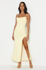 Walk In Confident Maxi Dress Yellow