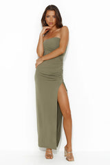 Tropic Date Maxi Dress Khaki