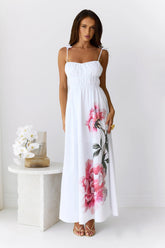 Embrace The Blooms Maxi Dress White