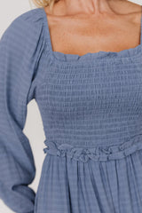 Rowan Tiered Dress | Slate Blue
