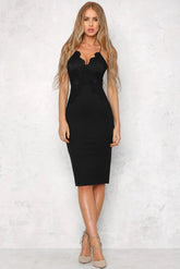 Golden Child Midi Dress Black