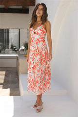 Vacay Vibe Midi Dress Orange