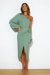 Feeling Snatched Midi Dress Sage