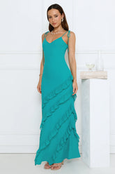 Front Row Style Maxi Dress Green
