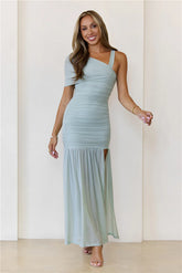 Dress to Dominate Mesh Maxi Dress Sage