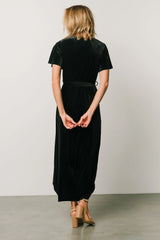 Nadine Velvet Midi Dress | Black
