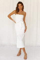 Ways I Loved You Knit Midi Dress White