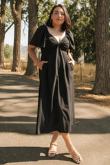 Indie Back Tie Dress | Black