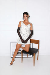 The Bow Mini Dress Cream