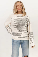 Jubes Geo Sweater | Black + Cream