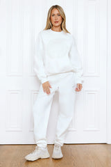 BASE Waist Fold Cuffed Sweatpants White