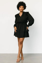Maylee Tiered Short Dress | Black