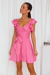 Wheel Of Fortune Dress Hot Pink