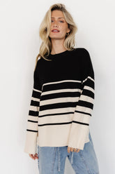 Glasbury Sweater | Black + Ivory