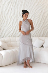 From The Editor Halter Maxi Dress Brown