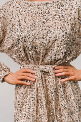 Jelena Sequin Short Dress | Champagne