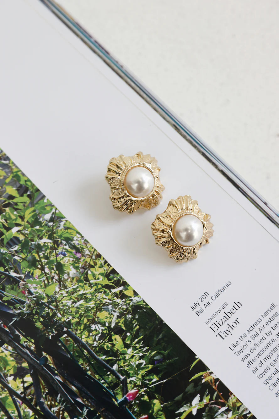 18k Gold Plated Sea Shimmer Earrings Gold
