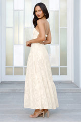 Wildflower Waltz Strapless Maxi Dress Yellow