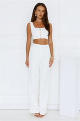 Basking In Style Crop Top Cream