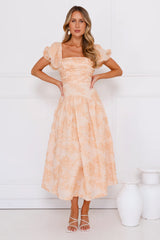 Experience Best Dressed Midi Dress Peach