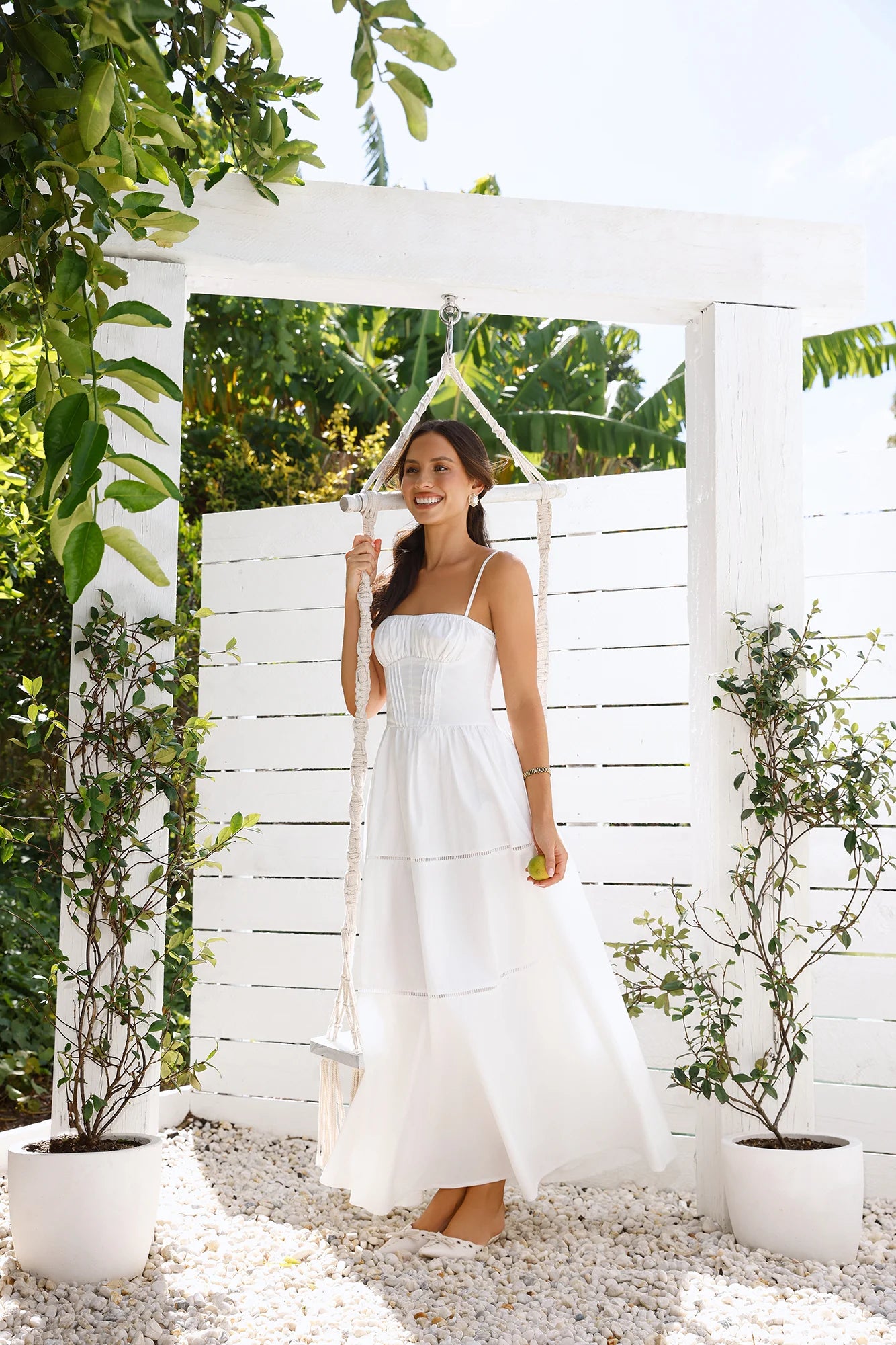 Chic At Sunset Maxi Dress White