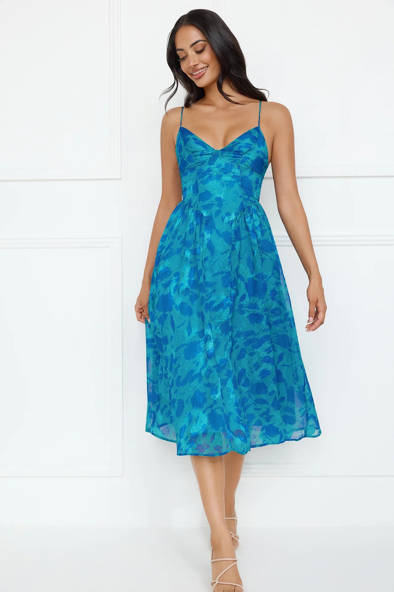 Fresh Nectar Midi Dress Blue