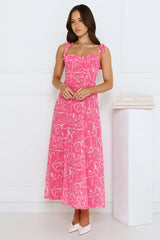 Divine Smile Midi Dress Pink