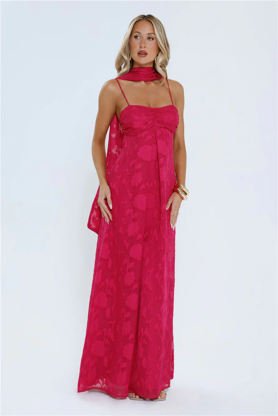 Flirt With Fire Maxi Dress Pink