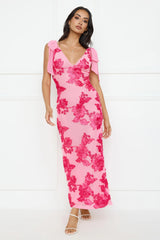 Ambrosia Mesh Maxi Dress Pink