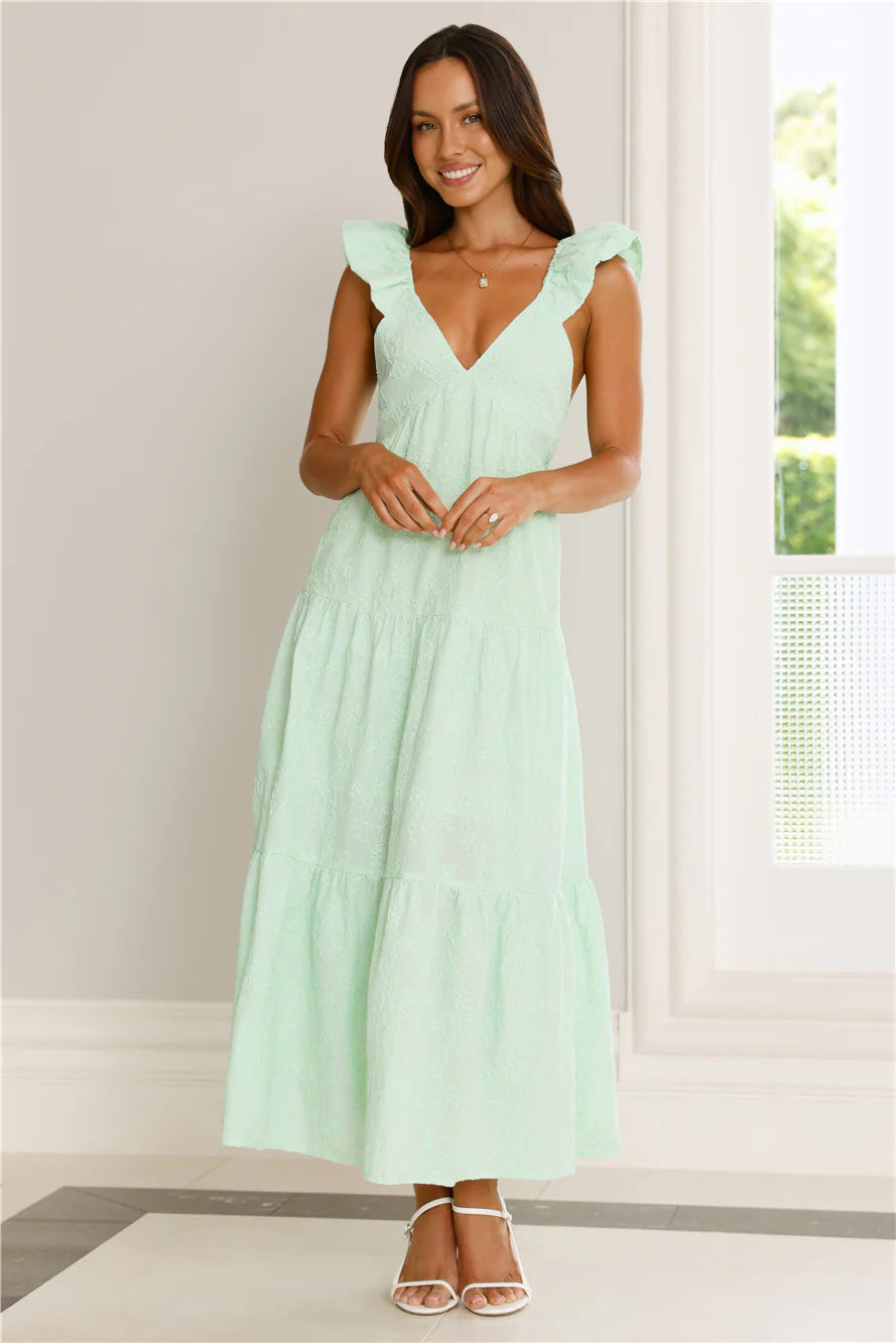 Beachy Charms Maxi Dress Mint
