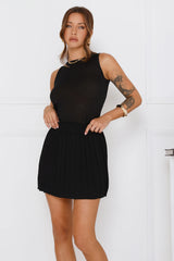Everyday Icon Knit Mini Skirt Black