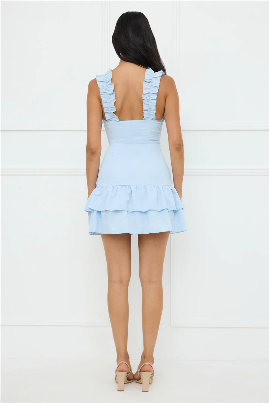Your Wildflower Mini Dress Blue