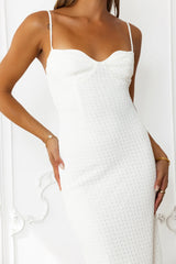 Coastal Luxe Knit Midi Dress White