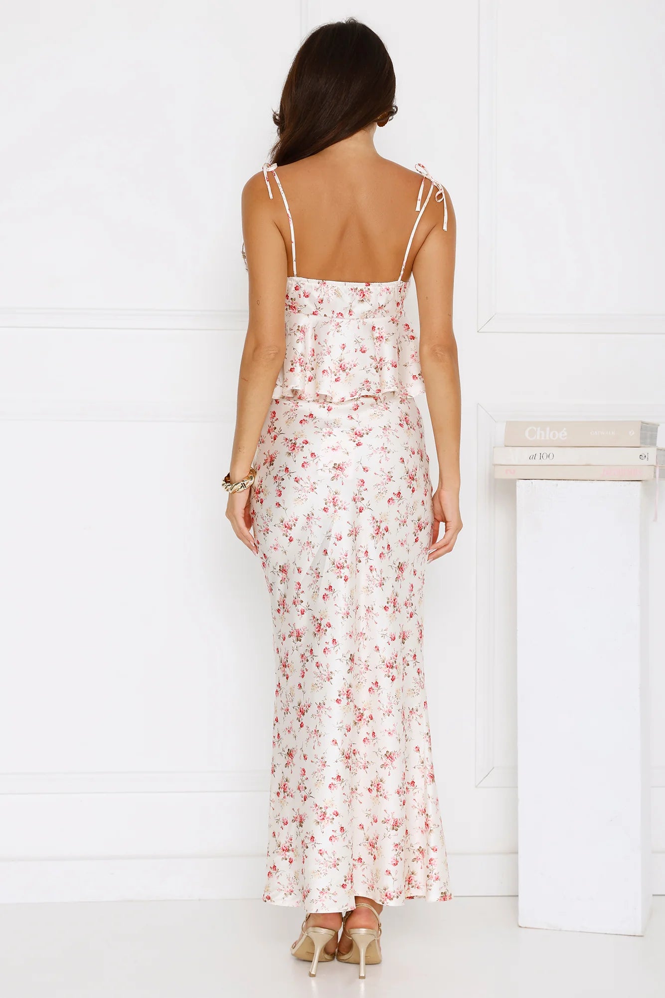Comfort Zone Satin Crop Top Print