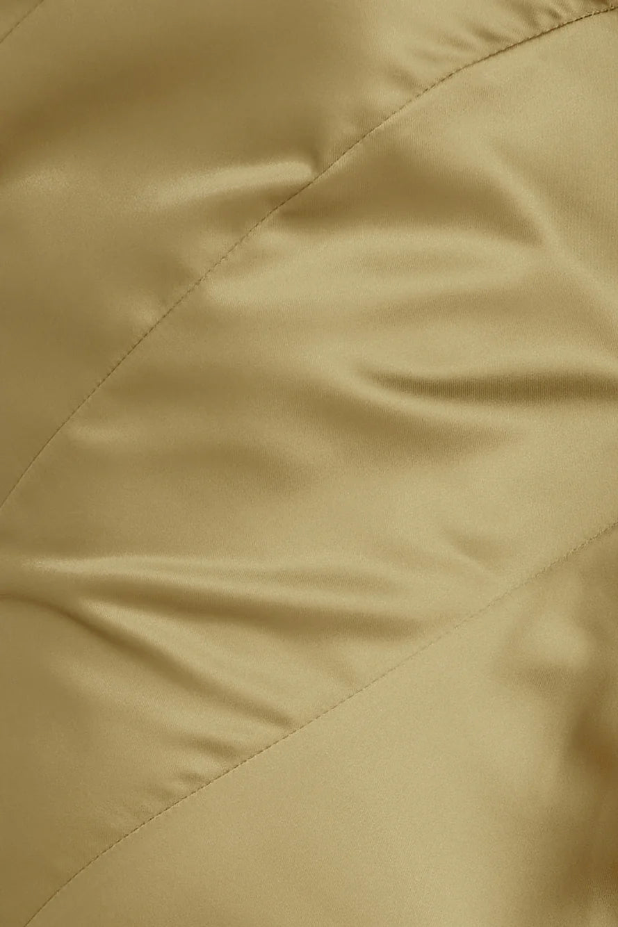 Glistening Star Satin Maxi Dress Olive
