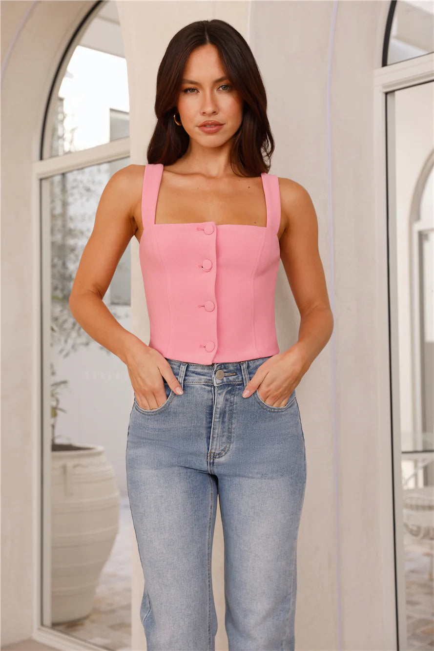 Candy Apple Crop Top Pink
