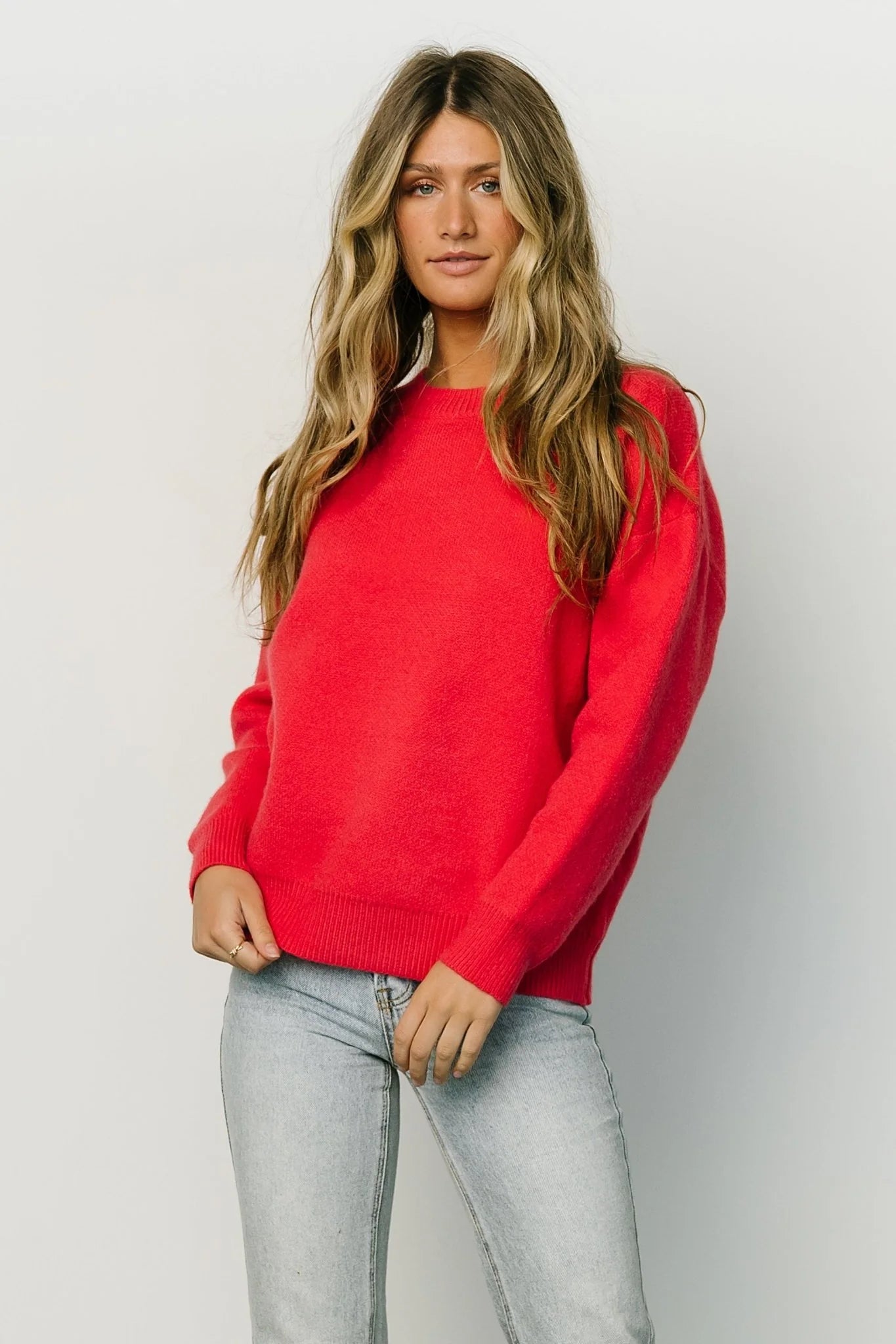 Tyson Knit Sweater | Cherry Red