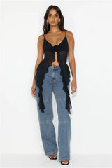 City Escape Mesh Top Black