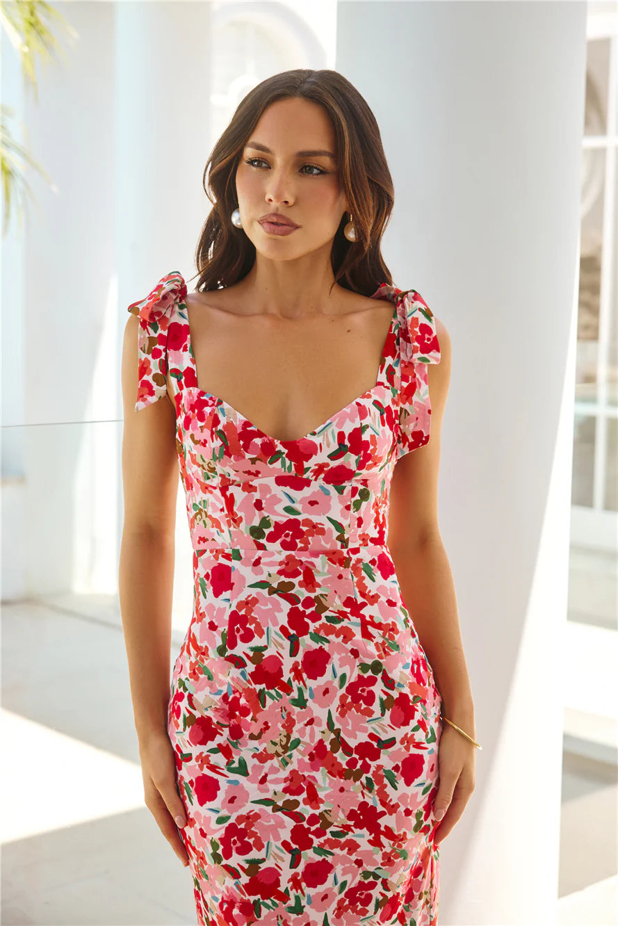 Dressed In Petals Maxi Dress Print